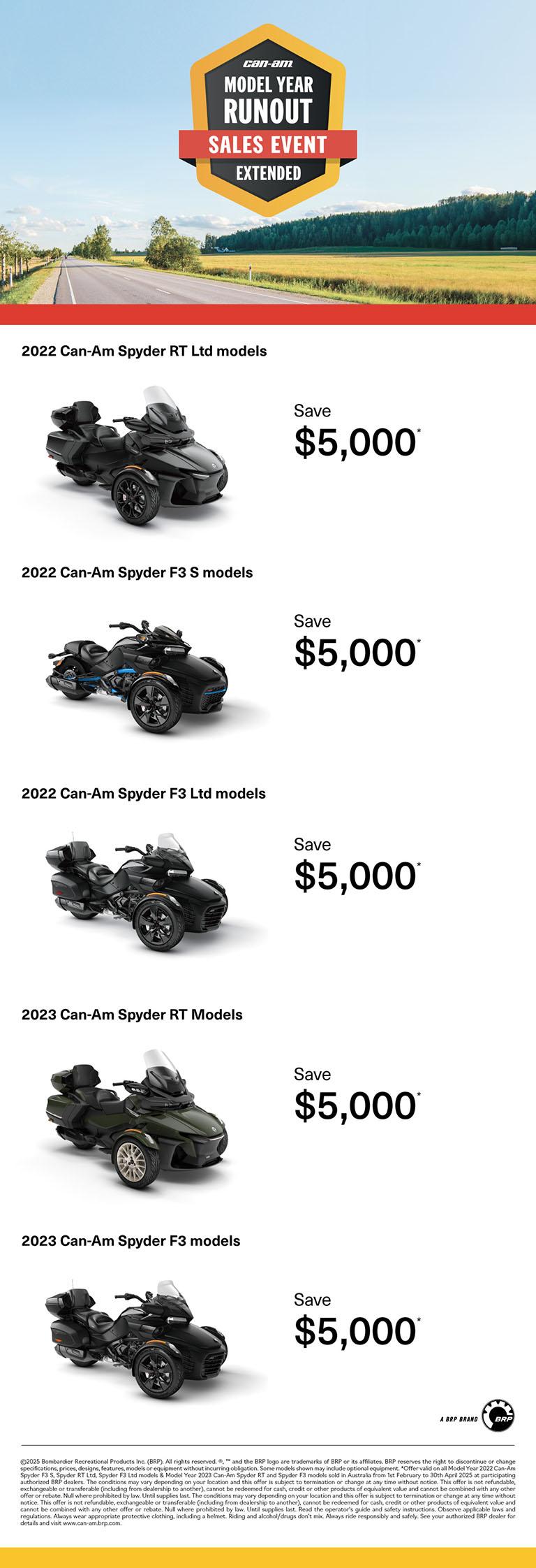 Can-Am Campaign - Q1 2025 Retail Program AU SPYDER